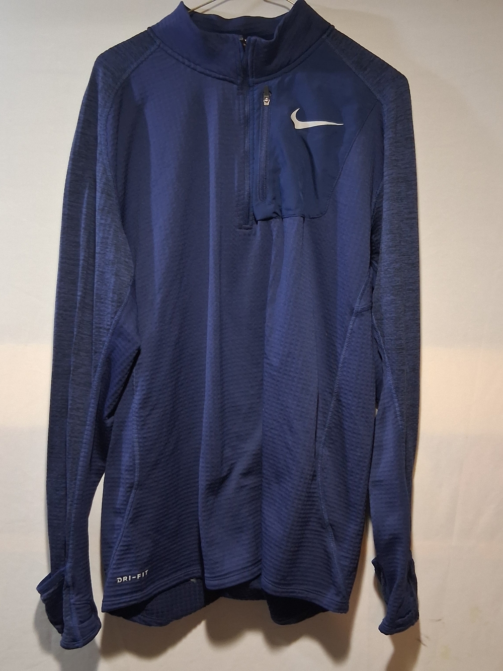 Nike Men’s Dri-FIT Long Sleeve Quarter-Zip Jacket - Navy Blue